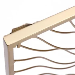 LuxenHome Gold Abstract Flower Square Metal Wall Art -Garden GUEST a6919745 06cd 4c66 9b45 957e75d9117b