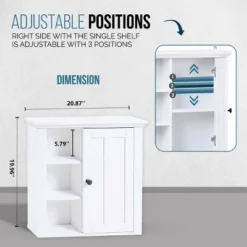 LuxenHome White MDF Wood Bathroom Wall Storage Cabinet 30 LuxenHome White MDF Wood Bathroom Wall Storage Cabinet -Garden GUEST a6d7a885 c125 4189 bcd7 998a78d4c49f