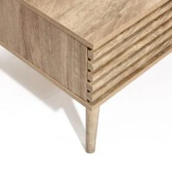 LuxenHome Mid-Century Modern Rectangular Coffee Table With Storage And Solid Wood Legs Brown -Garden GUEST a6fcb320 590f 4ff8 85bd 06d0878a39d1