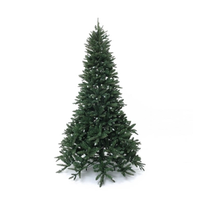 LuxenHome 7.5Ft Pre-Lit Green Slender Artificial Fir Christmas Tree With Metal Stand 9 LuxenHome 7.5Ft Pre-Lit Green Slender Artificial Fir Christmas Tree With Metal Stand - Image 7