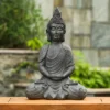 LuxenHome 21.75" Gray MgO Meditating Buddha Garden Statue 2 LuxenHome 21.75" Gray MgO Meditating Buddha Garden Statue -Garden GUEST a829710b 9789 472d b598 ea3449c817c9