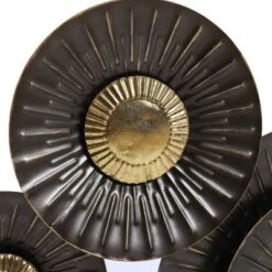 LuxenHome 41.3" W Brown And Gold Metal Abstract Flower Wall Decor -Garden GUEST a8dea09e f280 479b 8cb7 743ed3a38162