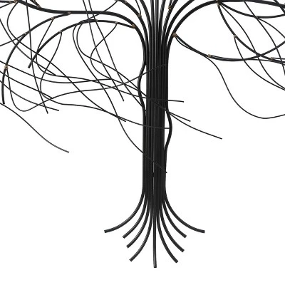 LuxenHome Black Metal Windy Tree Wall Decor 7 LuxenHome Black Metal Windy Tree Wall Decor - Image 5