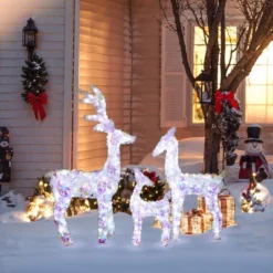 LuxenHome 3-Piece Multi-Color Snowflake Deer Family Outdoor Holiday Decoration With 340 Lights White, Multi 14 LuxenHome 3-Piece Multi-Color Snowflake Deer Family Outdoor Holiday Decoration With 340 Lights White, Multi -Garden GUEST aa43959f afed 4493 8b74 e19378d1eb26