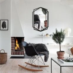 LuxenHome Black Metal Hexagon Frame Wall Accent Mirror For Bathroom & Vanity 21 LuxenHome Black Metal Hexagon Frame Wall Accent Mirror For Bathroom & Vanity -Garden GUEST aae49dda cbb6 45e5 886e ae8e127d6963