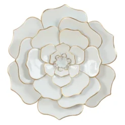 LuxenHome Metal Flower Wall Art – Handcrafted Decor -Garden GUEST ab2c06f5 c4be 4507 aa9c f3a0223cbac4