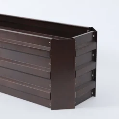 LuxenHome Brown Metal 32" X 11.8" Rectangular Garden Bed -Garden GUEST ac634300 5235 4ab8 98fd e1cd106c4207