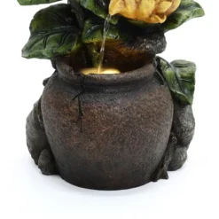 LuxenHome 28 Inch Outdoor Water Fountain, Owl And Sunflower Cascading Waterfall Fountain Outdoor And Indoor With LED Lights Brown 18 LuxenHome 28 Inch Outdoor Water Fountain, Owl And Sunflower Cascading Waterfall Fountain Outdoor And Indoor With LED Lights Brown -Garden GUEST acc9eb72 995c 4e3b bed7 ee708a9a66db