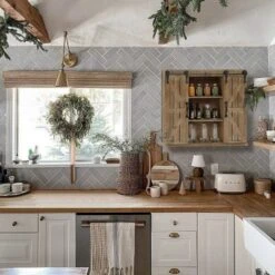 LuxenHome Farmhouse Wood Sliding 2-Door Wall Storage Cabinet 26 LuxenHome Farmhouse Wood Sliding 2-Door Wall Storage Cabinet -Garden GUEST ad8b769d 754c 4e3b ac45 16c8347ab311