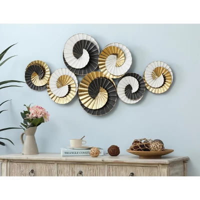 LuxenHome Multi-Color Metal Swirl Wall Decor Multicolored 4 LuxenHome Multi-Color Metal Swirl Wall Decor Multicolored - Image 2