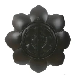 LuxenHome Green, Gold, And White Metal Flower Wall Decor -Garden GUEST b08b8be2 f93b 4b33 b0dd 3de8b0254628