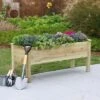 LuxenHome 20.1" H Unfinished Fir Wood Raised Garden Bed Planter -Garden GUEST b14edc8d 2555 4705 912f 353e25667fa5