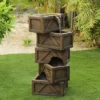 LuxenHome Brown Cement Tiered Crates Patio Fountain, Rustic Outdoor Water Feature For Gardens & Yards 1 LuxenHome Brown Cement Tiered Crates Patio Fountain, Rustic Outdoor Water Feature For Gardens & Yards -Garden GUEST b32e8b1f 6a7b 4d74 93e8 37b86ad86a08
