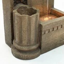 LuxenHome 25.8" H Sandstone Resin Regal Lion Head Floor Outdoor Water Fountain With Lights Brown 16 LuxenHome 25.8" H Sandstone Resin Regal Lion Head Floor Outdoor Water Fountain With Lights Brown -Garden GUEST b3ee0f45 2ad1 48d6 91df 7fe95a735409