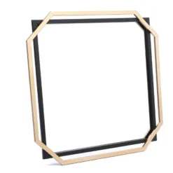 LuxenHome Gold And Black Metal Floating Frame Wall Accent Mirror Vanity Mirror 20 LuxenHome Gold And Black Metal Floating Frame Wall Accent Mirror Vanity Mirror -Garden GUEST b4ef43cf d407 42b5 bfd6 92a4971eb0e4