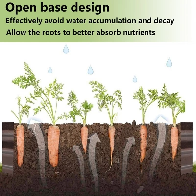 LuxenHome Brown Metal 32" X 20.2" Rectangular Garden Bed 6 LuxenHome Brown Metal 32" X 20.2" Rectangular Garden Bed - Image 4