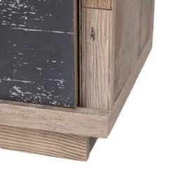 LuxenHome Rustic Wood 4-Drawer 1-Sliding Door Storage Cabinet. -Garden GUEST b719845c 9eb6 48a2 af04 85dcf750d964