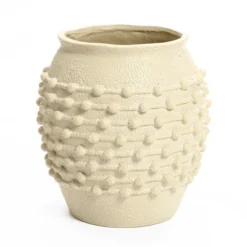LuxenHome Coastal Beige Mgo 16.5-Inch Round Planter 15 LuxenHome Coastal Beige Mgo 16.5-Inch Round Planter -Garden GUEST b8304036 9175 4adf 8fc1 b14b3d16854a