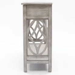 LuxenHome Gray Wood 2-Drawer 1-Shelf Console And Entryway Table 29 LuxenHome Gray Wood 2-Drawer 1-Shelf Console And Entryway Table -Garden GUEST b84a0a6c 9129 4196 bca7 e4f6cc6406b0