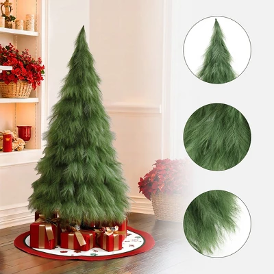 LuxenHome 5Ft Holiday Artificial Pampas Grass Tree In Green 3 LuxenHome 5Ft Holiday Artificial Pampas Grass Tree In Green