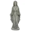LuxenHome 30.5" H Virgin Mary Indoor Outdoor Statue Garden Statues, Gray Or Ivory -Garden GUEST b94d97fd 657e 4e24 abc9 4ef35ce643dd