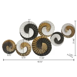 LuxenHome Multi-Color Metal Swirl Wall Decor Multicolored 13 LuxenHome Multi-Color Metal Swirl Wall Decor Multicolored -Garden GUEST b992ddf5 0ab1 4be6 8ae3 0a96ba673cb1