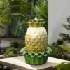 LuxenHome 17" Tabletop Ceramic Water Fountain, Pineapple Indoor And Outdoor Waterfall Fountains For Patio, Garden Decor Yellow 2 LuxenHome 17" Tabletop Ceramic Water Fountain, Pineapple Indoor And Outdoor Waterfall Fountains For Patio, Garden Decor Yellow -Garden GUEST bc0b3fe6 5187 4e19 86b6 90f8196d8608