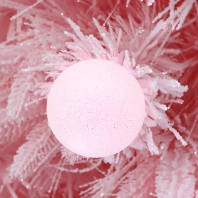 LuxenHome 5Ft Pink Cherry Blossom Christmas Tree With Fiber Optic Lights & Snowman Star Topper 12 LuxenHome 5Ft Pink Cherry Blossom Christmas Tree With Fiber Optic Lights & Snowman Star Topper - Image 10