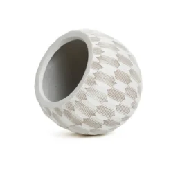 LuxenHome 14" Dia Round Concrete Planter Indoor Outdoor Large Plant Pot With Drainage Hole And Plug Modern Geometric Pattern Flower Pot White 12 LuxenHome 14" Dia Round Concrete Planter Indoor Outdoor Large Plant Pot With Drainage Hole And Plug Modern Geometric Pattern Flower Pot White -Garden GUEST bcb907c9 6bef 48a3 a2d0 319b2ca3e3cf
