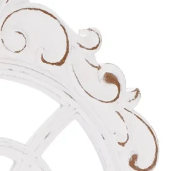 LuxenHome Distressed White Wood Vintage Arched Window Wall Home Decor -Garden GUEST bd999b13 e425 42c3 b922 7f2259fc01ba