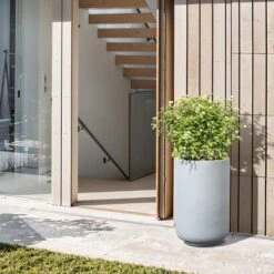 LuxenHome Concrete-Look Planter – Gray Round MgO Pot With Drainage Hole 12 LuxenHome Concrete-Look Planter – Gray Round MgO Pot With Drainage Hole -Garden GUEST bec0c3ad 3db0 4025 ba03 51f13e1885a9