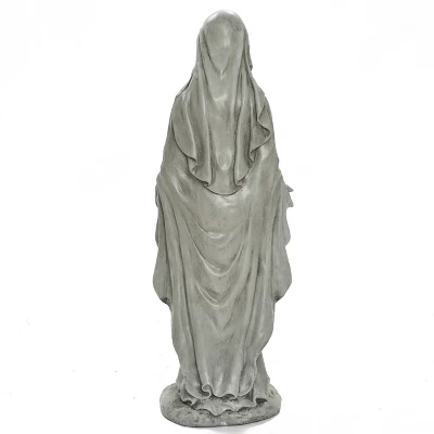 LuxenHome 30.5" H Virgin Mary Indoor Outdoor Statue Garden Statues, Gray Or Ivory 12 LuxenHome 30.5" H Virgin Mary Indoor Outdoor Statue Garden Statues, Gray Or Ivory - Image 10