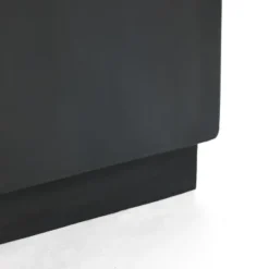 LuxenHome Gray Cement Indoor Outdoor Square Side Table -Garden GUEST c394597c 1517 4113 9dc6 110beac2d80d