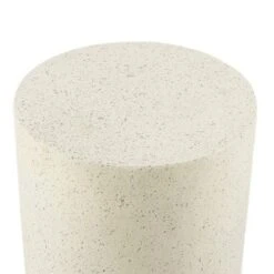 LuxenHome White And Speckled Gray Cement Round Indoor Outdoor Side Table 22 LuxenHome White And Speckled Gray Cement Round Indoor Outdoor Side Table -Garden GUEST c5f2eb60 0d69 4a64 b783 9356262af272