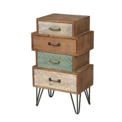 LuxenHome 4-Drawer 33" H X 18.9" W Wood Accent Chest. 21 LuxenHome 4-Drawer 33" H X 18.9" W Wood Accent Chest. -Garden GUEST c81502a0 e44a 42a2 b712 4c6622effbf1