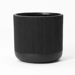 LuxenHome Large Striped Planter, 17.3" Round MgO Pot For Indoor/Outdoor Plants 18 LuxenHome Large Striped Planter, 17.3" Round MgO Pot For Indoor/Outdoor Plants -Garden GUEST c979cbd8 9b6a 4e20 942f a0f1a98781a5