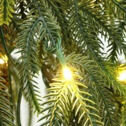 LuxenHome 7.5Ft Pre-Lit Slim Artificial Cedar Christmas Tree With Metal Stand Green -Garden GUEST c9cd1cac 73c2 45b2 9e8a 3b64283200e9