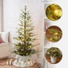 LuxenHome 5.5Ft Pre-Lit Artificial Fir Christmas Tree, Realistic Green Branches & Decorative Planter 1 LuxenHome 5.5Ft Pre-Lit Artificial Fir Christmas Tree, Realistic Green Branches & Decorative Planter -Garden GUEST cbb16caf 55f5 40bf 97da 04f630477da8