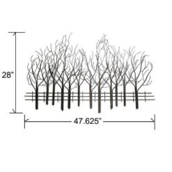 LuxenHome Snowy Black Metal Field Of Trees Wall Art -Garden GUEST ccb130aa 54ef 414d a762 1445c4b7dff0