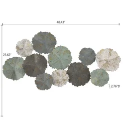 LuxenHome 48-Inch Multi-Color Metal Flowers Modern Wall Decor -Garden GUEST cd6179bc ba35 4a75 a950 34133c989ff7