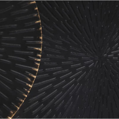 LuxenHome Abstract Black With Gold 43" Wide Metal Wall Art Decor Wall Art Home Decor Ornament Decoration 6 LuxenHome Abstract Black With Gold 43" Wide Metal Wall Art Decor Wall Art Home Decor Ornament Decoration - Image 4