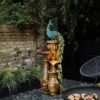 LuxenHome Peacock And Urns Resin Outdoor Fountain With LED Lights 2 LuxenHome Peacock And Urns Resin Outdoor Fountain With LED Lights -Garden GUEST ceb45e31 25ad 4021 98ee 168230f65825