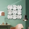 LuxenHome White And Gold Metal Abstract Seashell Wall Decor -Garden GUEST cf338fe3 41fc 4393 aada 30a1604bfc83