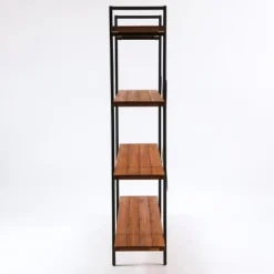 LuxenHome 4-Shelf 66.5" H X 51.2" W Pine Wood Metal Frame Etagere Bookcase. 21 LuxenHome 4-Shelf 66.5" H X 51.2" W Pine Wood Metal Frame Etagere Bookcase. -Garden GUEST d11527f2 c056 422f 982e 0fd909a46c42