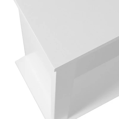 LuxenHome Farmhouse White MDF Bathroom Wall Cabinet 4 LuxenHome Farmhouse White MDF Bathroom Wall Cabinet - Image 2