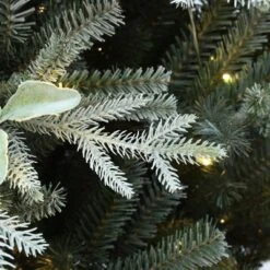 LuxenHome 7Ft Pre-Lit Green Artificial Fir Christmas Tree With Mistletoe Decorations And Metal Stand -Garden GUEST d20006a4 4177 4f16 85f4 2ee979458bf3