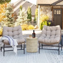 LuxenHome Beige And Brown MgO 13.6" Round Side Table For Indoor And Outdoor 10 LuxenHome Beige And Brown MgO 13.6" Round Side Table For Indoor And Outdoor -Garden GUEST d5f8fa5b 291e 46cc b457 8c12bdf50b9c