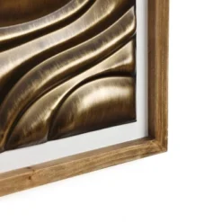 LuxenHome Gold Metal Abstract Wood Framed 20"W X 32" H Wall Decor -Garden GUEST d6034182 e662 4df7 93dc ede308c05e70