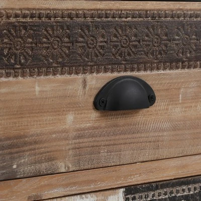 LuxenHome Wood Farmhouse 1-Drawer 1-Door Side Table With Storage. 11 LuxenHome Wood Farmhouse 1-Drawer 1-Door Side Table With Storage. - Image 9