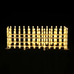 LuxenHome 8-Piece Light Show Fence Design Outdoor Holiday Decoration White 16 LuxenHome 8-Piece Light Show Fence Design Outdoor Holiday Decoration White -Garden GUEST d67a9270 1898 4b9e 9129 8b7a629315a8